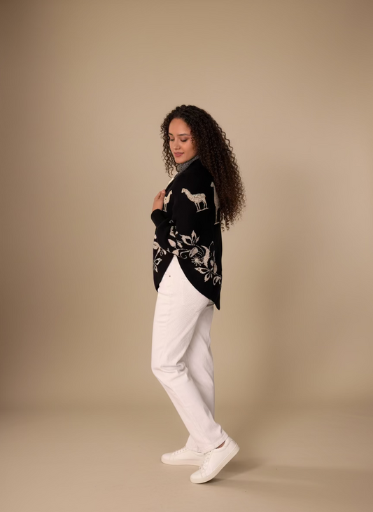 Sumaq Chaki – Noir avec motif alpaga