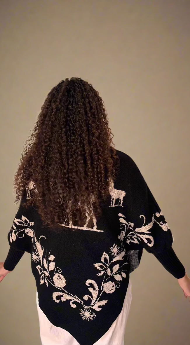 Sumaq Chaki – Noir avec motif alpaga