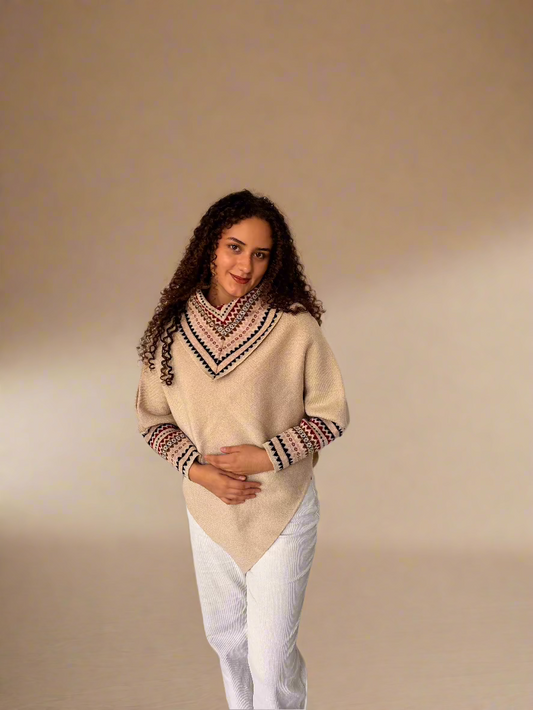Pachamama Rawra – Beige / Caky Premium Poncho