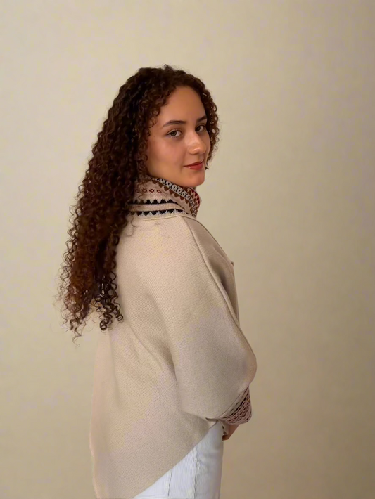 Pachamama Rawra – Beige / Caky Premium Poncho
