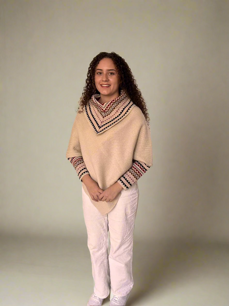 Pachamama Rawra – Beige / Caky Premium Poncho