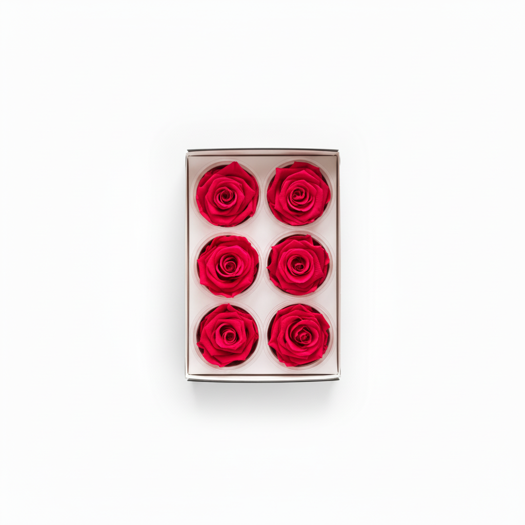6 Pack Preserved Roses – Hot Pink v4