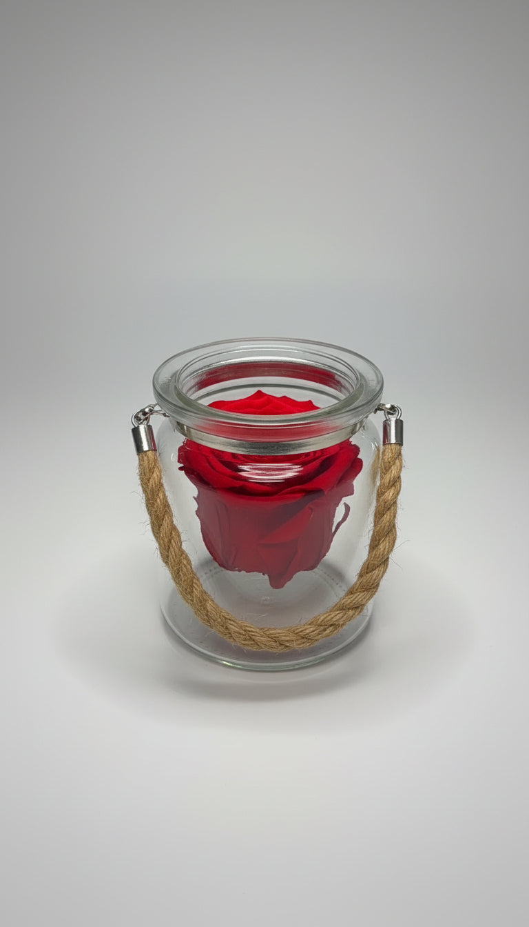 Eternal Rose in Glass Jar