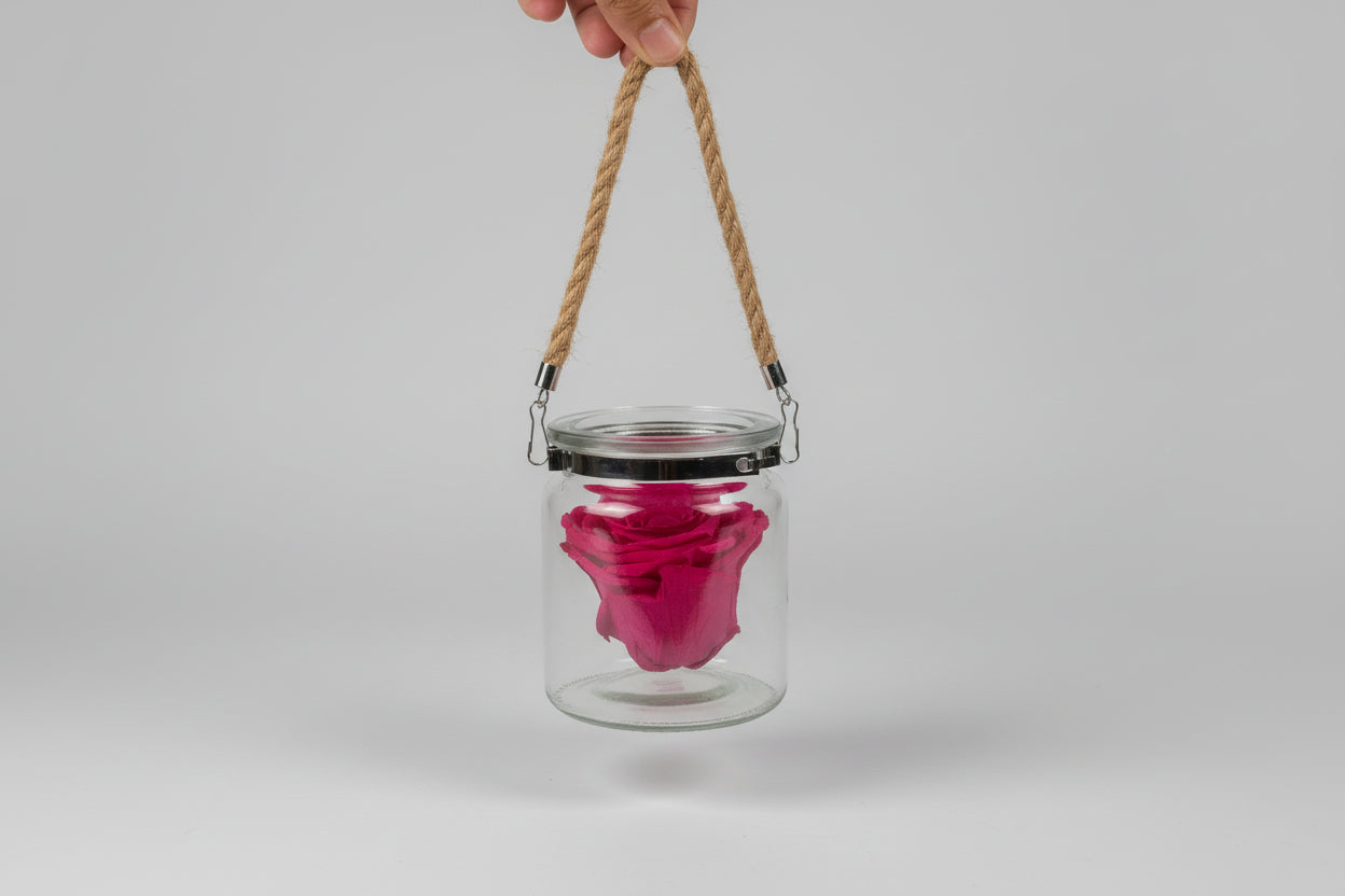 Eternal Rose in Glass Jar