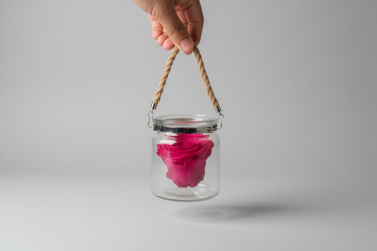 Eternal Rose in Glass Jar