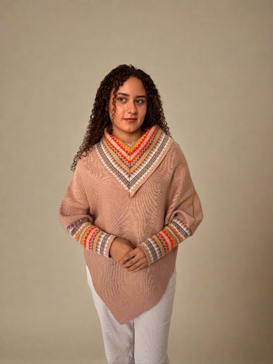 Warmi Rosa – Poncho Rose Premium