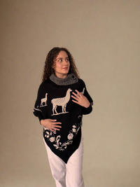 Sumaq Chaki – Noir avec motif alpaga