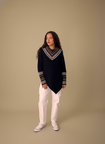 Dark Blue Poncho Commercial Packshot