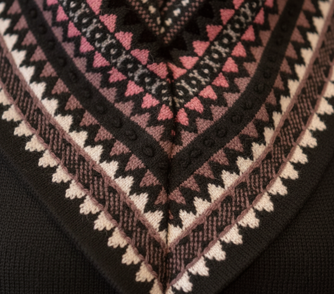 Detail close-up of embroidery